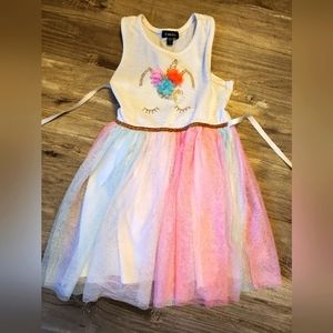 Size 5 rainbow tulle dress